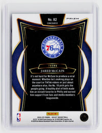 2024-25 Panini Select Basketball Jared McCain RC #82 Concourse Philadelphia 76ers - back
