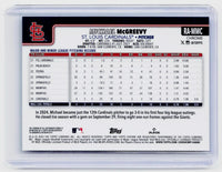 2025 Topps Chrome Michael McGreevy Rookie Autograph Aqua Refractor /199 RC #RA-MMC - back
