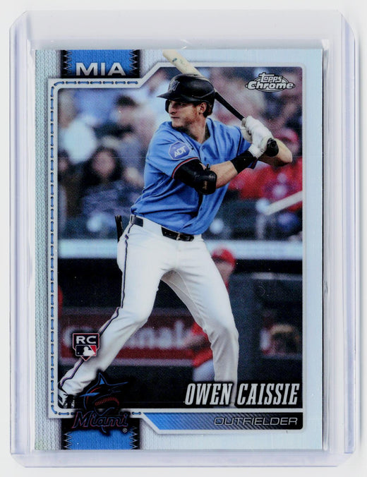 2026 Topps Chrome Refractor Owen Caissie RC #115 Miami Marlins - front