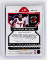 2021-22 Panini Prizm Purple Prizm #39 Precious Achiuwa /99 - back