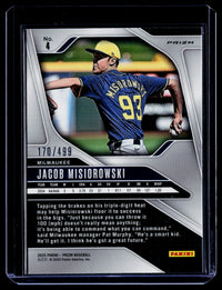 2025 Panini Prizm Baseball Jacob Misiorowski #4 pulsar /499 - back