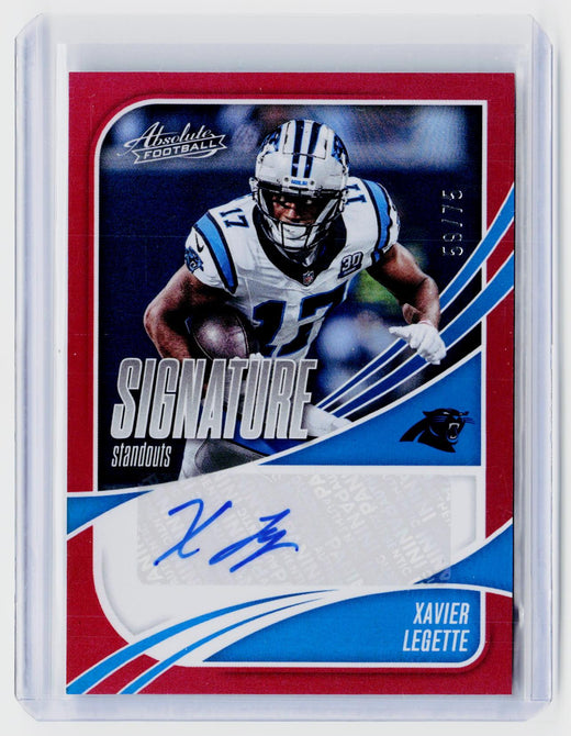 2025 Panini Absolute Football Signature Standouts Xavier Legette Autograph 15/15 - front