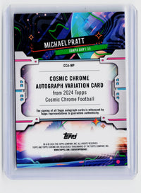 2024 Topps Cosmic Chrome Autograph Michael Pratt CCA-MP Black Eclipse Rookie 05/10 - back
