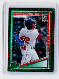 2025 Panini Donruss Rated Prospects Optic Kristian Campbell #151 Green Velocity /149 - front