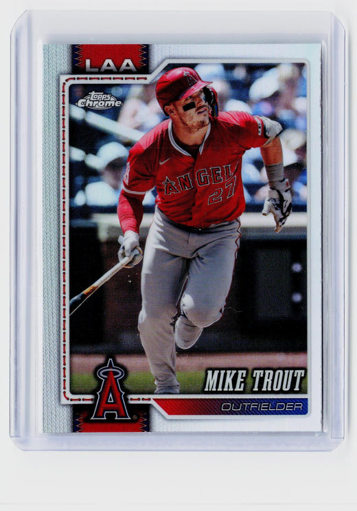 2026 Topps Chrome Refractor Mike Trout #200 Los Angeles Angels - front