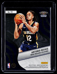 2024-25 Panini Revolution Basketball Antonio Reeves Rookie Card #13 New Orleans Pelicans - back