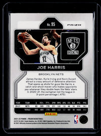 2021-22 Panini Prizm Basketball Joe Harris #95 Brooklyn Nets - back