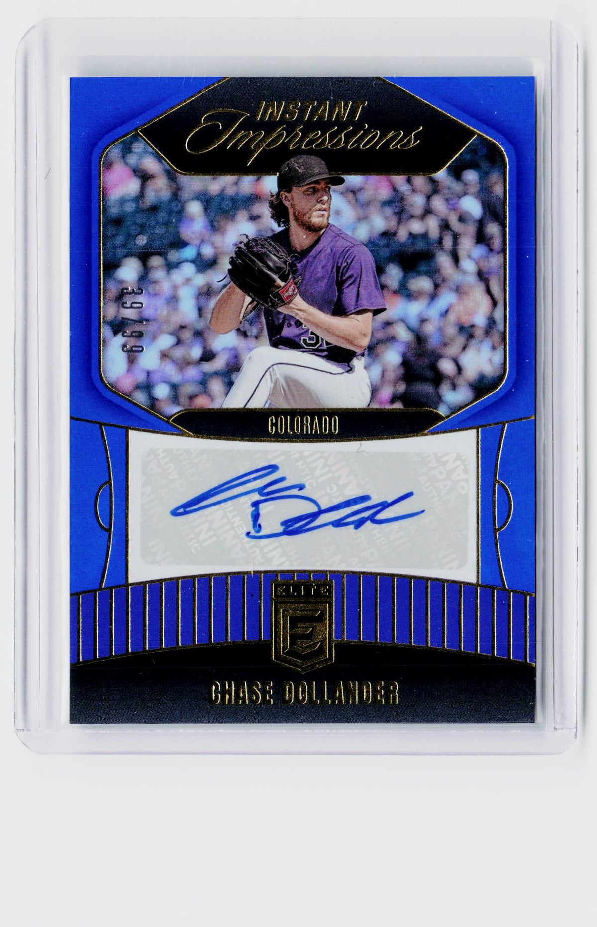 2026 Panini Donruss Elite Baseball Instant Impressions Autograph Chase Dollander IIS-CD - front