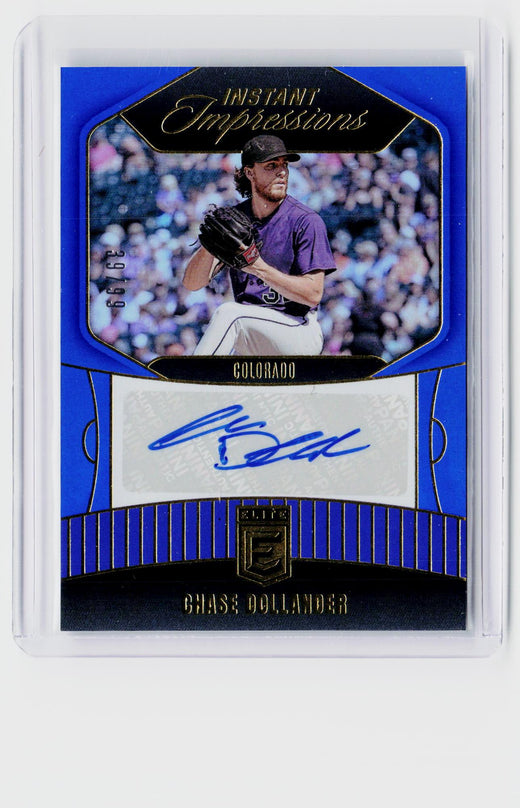 2026 Panini Donruss Elite Baseball Instant Impressions Autograph Chase Dollander IIS-CD - front