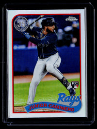 2024 Topps Chrome Update 1989 Topps Baseball 35th Anniversary Junior Caminero RC #89CB-15 Rays - front