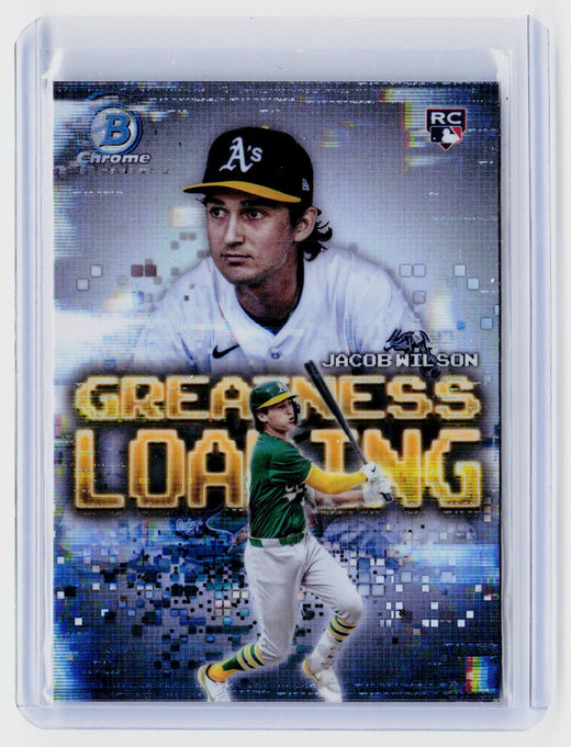 2025 Bowman Chrome Greatness Loading GL-16 Jacob Wilson RC Oakland Athletics - front