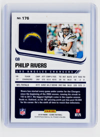 2018 Panini Score Football Showcase Philip Rivers #176 99/99 - back