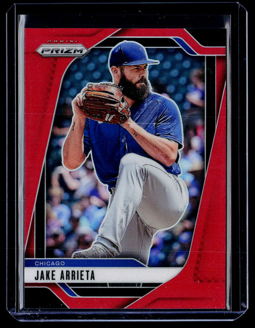 2025 Panini Prizm Baseball Jake Arrieta #181 Red Prizm 256/299 - front
