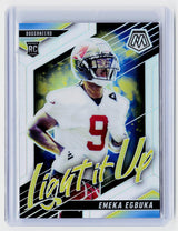 2025 Panini Mosaic Football Light It Up #3 Emeka Egbuka RC - front