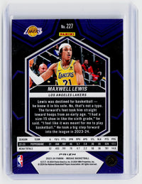 2023-24 Panini Mosaic Basketball Maxwell Lewis Rookie Card #227 Los Angeles Lakers - back