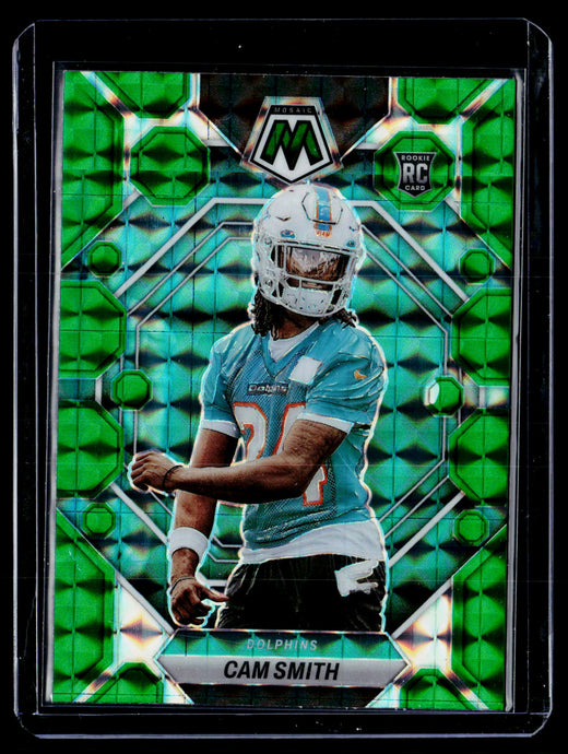 2023 Panini Mosaic Football Cam Smith #294 Mosaic Green Rookie Miami Dolphins - front