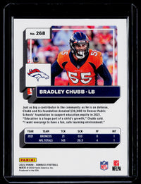 2022 Panini Donruss Football Bradley Chubb #268 Press Proof Blue - back