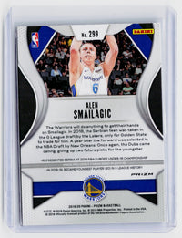 2019-20 Panini Prizm Alen Smailagic Rookie #299 Golden State Warriors - back