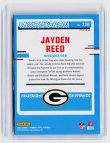 2023 Panini Donruss Optic Jayden Reed Rated Rookie #239 Green Bay Packers - back