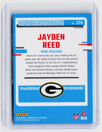 2023 Panini Donruss Optic Jayden Reed Rated Rookie #239 Green Bay Packers - back