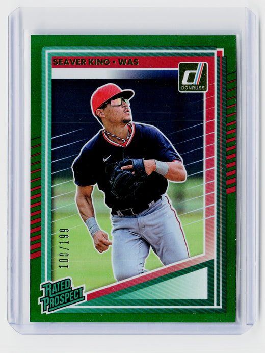 2025 Panini Donruss Rated Prospect Seaver King Green #174 /199 - front