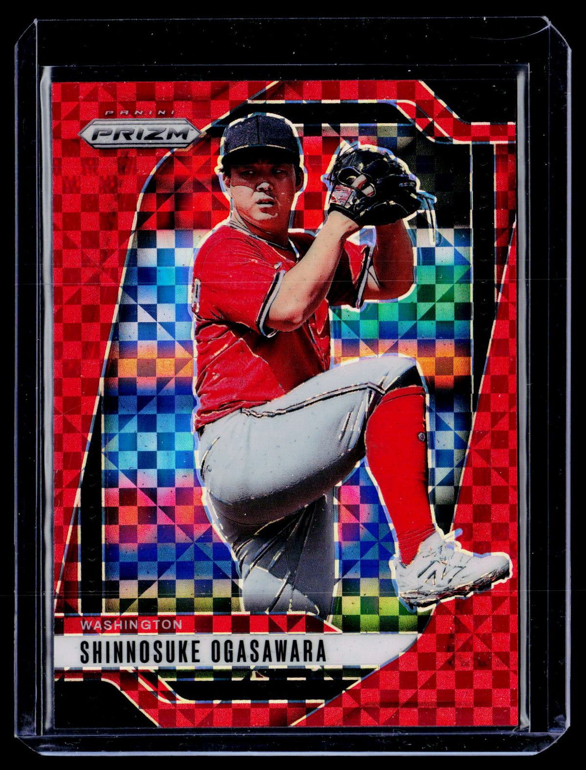 2025 Panini Prizm Baseball Shinnosuke Ogasawara Red Prizm #165 /99 - front