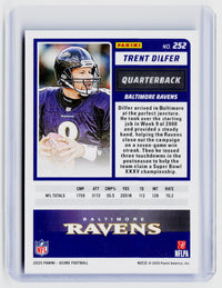 2025 Panini Score Football Showcase Trent Dilfer Blue #252 /250 - back