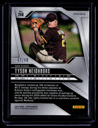 2025 Panini Prizm Baseball Tyson Neighbors Orange Wave Prizms #246 47/49 - back