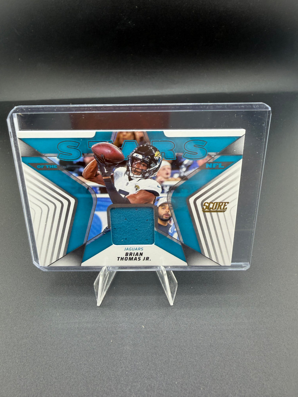 2025 Panini Score Stars of the NFL Brian Thomas Jr. Jersey Card SNJ-BTS - front