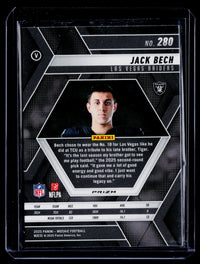 2025 Panini Mosaic Football Jack Bech Rookie Card #280 Las Vegas Raiders - back
