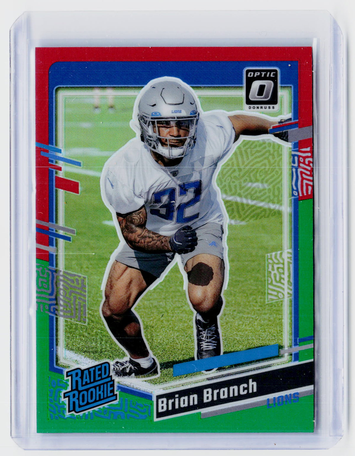 2023 Panini Donruss Optic Rated Rookie Brian Branch #328 Detroit Lions - front