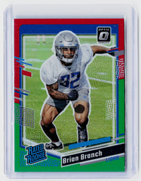 2023 Panini Donruss Optic Rated Rookie Brian Branch #328 Detroit Lions - front
