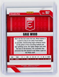 2026 Panini Donruss Elite Baseball Prospects Gage Wood #157 Philadelphia Phillies - back