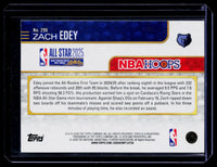 2026 Topps NBA Hoops All-Stars Zach Edey #296 Rainbow Red Orange /249 - back