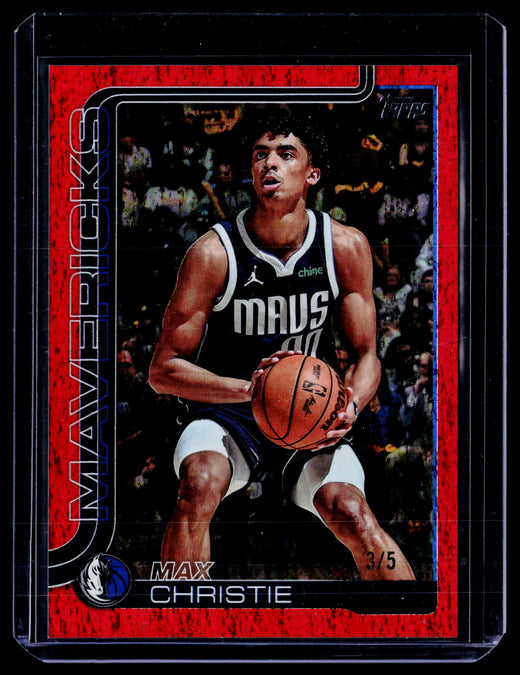 2025 Topps Flagship Basketball Max Christie #174 Red /5 Dallas Mavericks - front