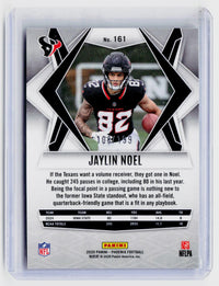 2025 Panini Phoenix Football Jaylin Noel Rookie Card #161 Houston Texans - back
