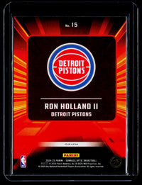 2024-25 Panini Donruss Optic Express Lane Ron Holland II Rookie Card #15 - back
