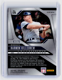 2025 Panini Prizm Baseball Harmon Killebrew Green Prizm #179 47/75 - back