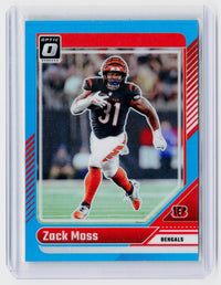 2024 Panini Donruss Optic Zack Moss Blue #39 /299 Cincinnati Bengals - front