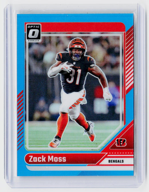 2024 Panini Donruss Optic Zack Moss Blue #39 /299 Cincinnati Bengals - front