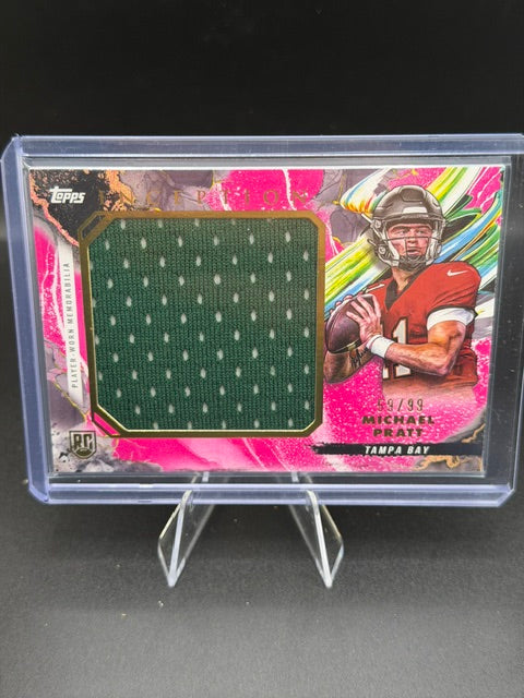 2024 Topps Inception Football Michael Pratt Rookie Jumbo Relic Magenta #RJR-MP /99 - front