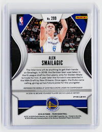2019-20 Panini Prizm Alen Smailagic Rookie Card #299 Golden State Warriors - back