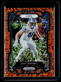 2023 Panini Prizm Football Jack Campbell Orange Disco Rookie #330 - front