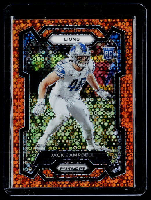2023 Panini Prizm Football Jack Campbell Orange Disco Rookie #330 - front