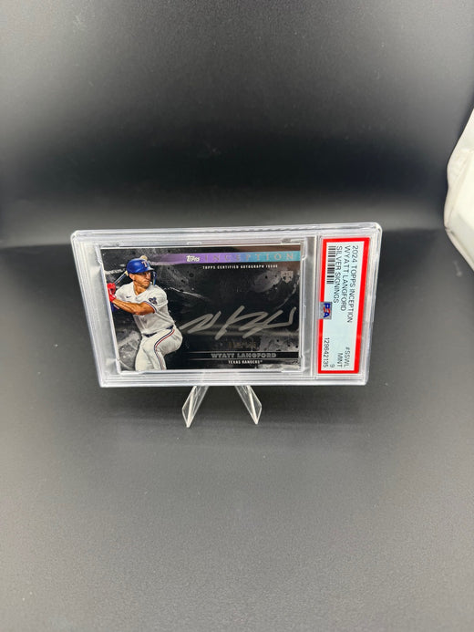 2024 Topps Inception Silver Signings Autographs Wyatt Langford RC Auto SS-WL PSA Authentic /125 - front
