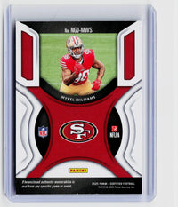 2025 Panini Certified New Generation Mykel Williams Rookie Memorabilia Card NG-MWS - back