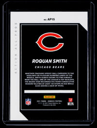 2021 Panini Donruss Action All-Pros Roquan Smith AP15 Chicago Bears - back