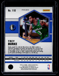 2020-21 Panini Mosaic Basketball Trey Burke Base #110 Mavericks - back