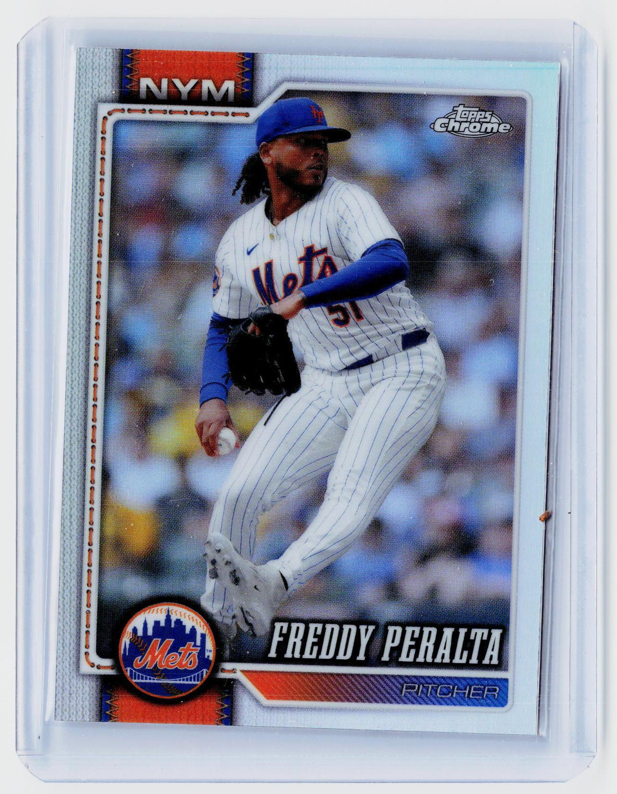2026 Topps Chrome Refractor #67 Freddy Peralta New York Mets - front