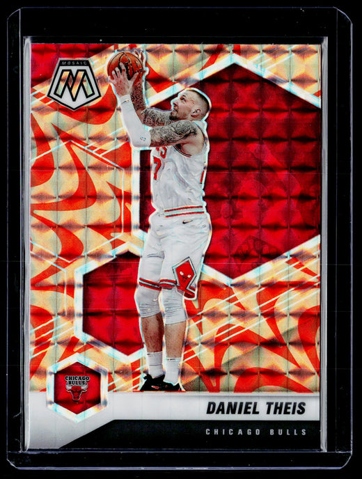 2020-21 Panini Mosaic Basketball Daniel Theis Red Wave #139 Chicago Bulls - front